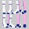 TCK Vestavia White/Pink Houndstooth W/ Blue Rebels Script