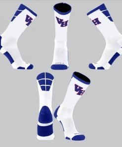 TCK White/Royal Blue Socks W/ Blue VH Vestavia