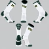 TCK White/Green Block Socks W/ Green MB