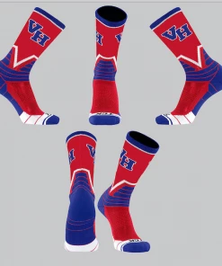 TCK Red/Royal Blue White V Socks W/ Blue VH Vestavia