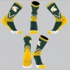 TCK Green/Yellow Socks W/ White Spartan Helmet Mtn. Brook