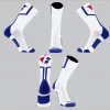 TCK Vestavia White/Royal Blue Line Socks W/ Red/Blue V