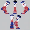 TCK Red/White/Blue Square Socks W/ Red/Blue V