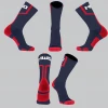 TCK Navy/Red Line Socks W/ White HWD