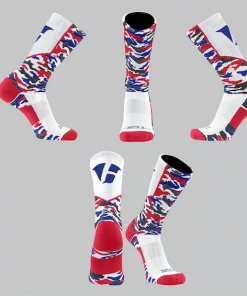 TCK Vestavia Red/White/Blue Camo Socks W/ Blue V