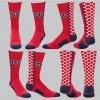 TCK Red/White Honeycomb Socks W/ Navy HWD