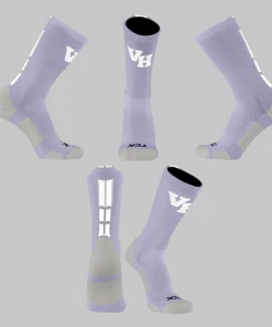 TCK Lavender/White Block Socks W/ White VH Vestavia