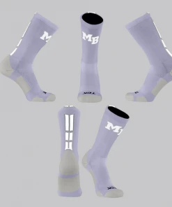 TCK Mtn. Brook Lavender/Grey/White Block Socks W/ White MB