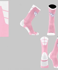 TCK Pink/White Block Socks W/ White/Royal Blue VH Vestavia