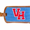 Smathers & Branson Leather Luggage Tag W/ Red VH Vestavia