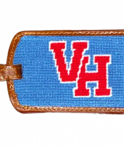 Smathers & Branson Leather Luggage Tag W/ Red VH Vestavia