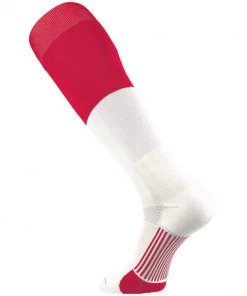 Bandwagon Sports TCK Endzone Crew Socks (Red/White) Homewood Youth Football And Cheer