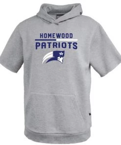 Bandwagon Sports Homewood Patriots Shoodie (Gray) Homewood Youth Football And Cheer
