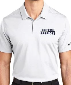 Bandwagon Sports Homewood Patriots Nike Polo (White) Homewood Youth Football And Cheer