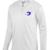 Bandwagon Sports White Augusta Quarter Zip With Jayhawks Logo
